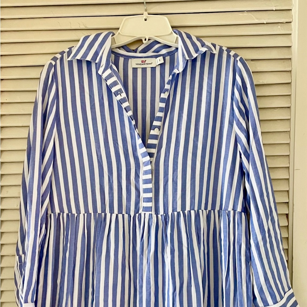 Vineyard Vines blue and white dress.